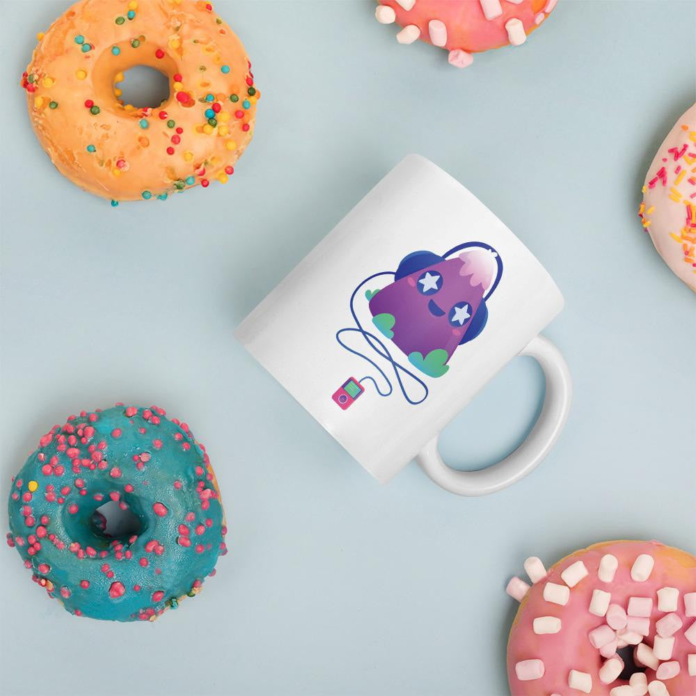 Cute Music Coffee Mug — back view