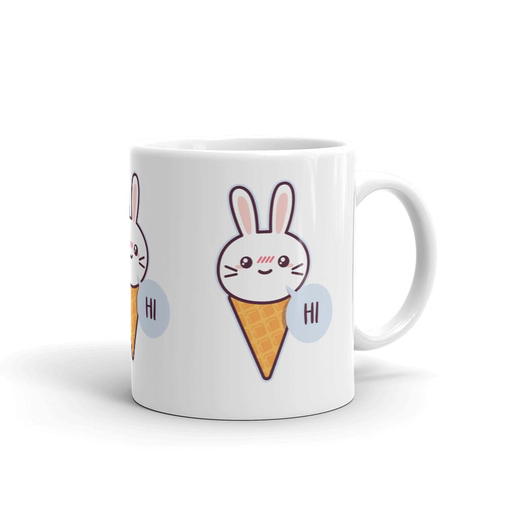 Cute Rabbit Coffee Mug — front view