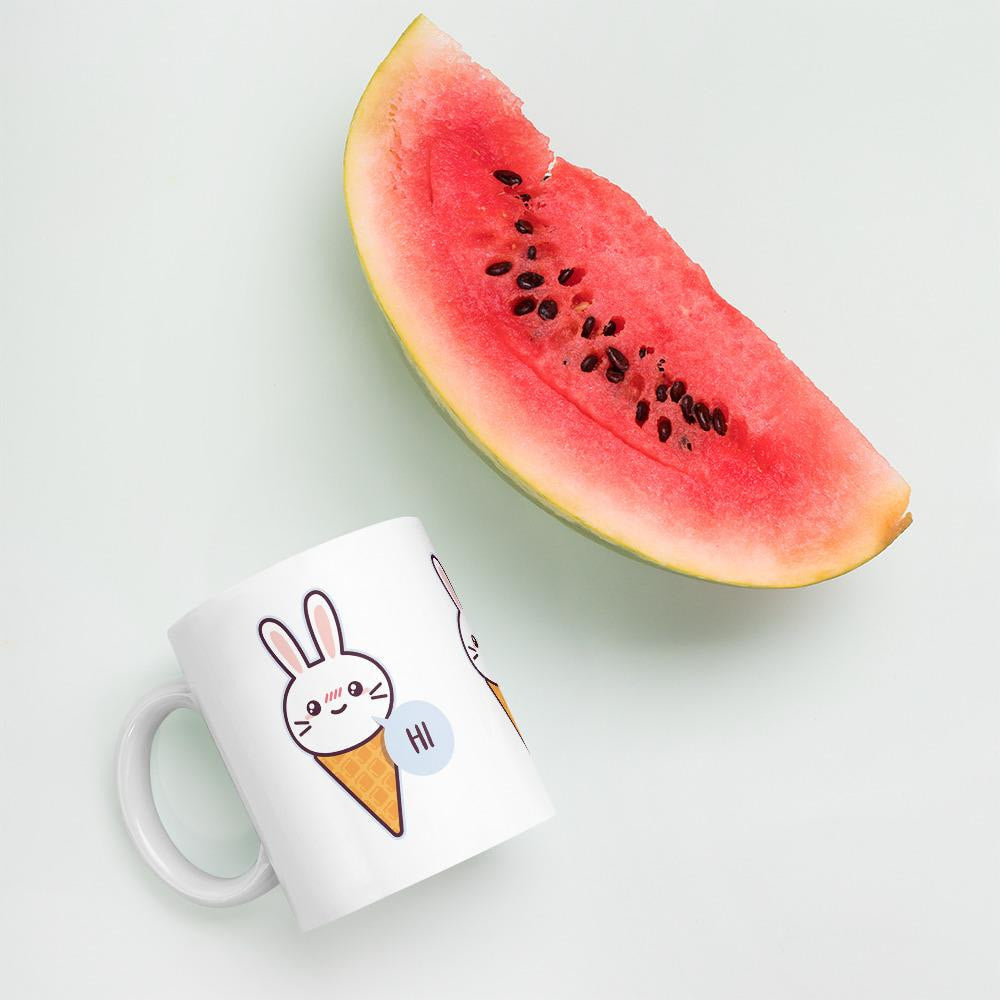 Cute Rabbit Coffee Mug — detail view 5