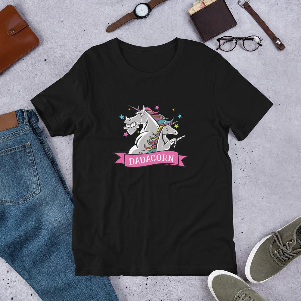 Daddy Unicorn Half Sleeve T-Shirt — front view
