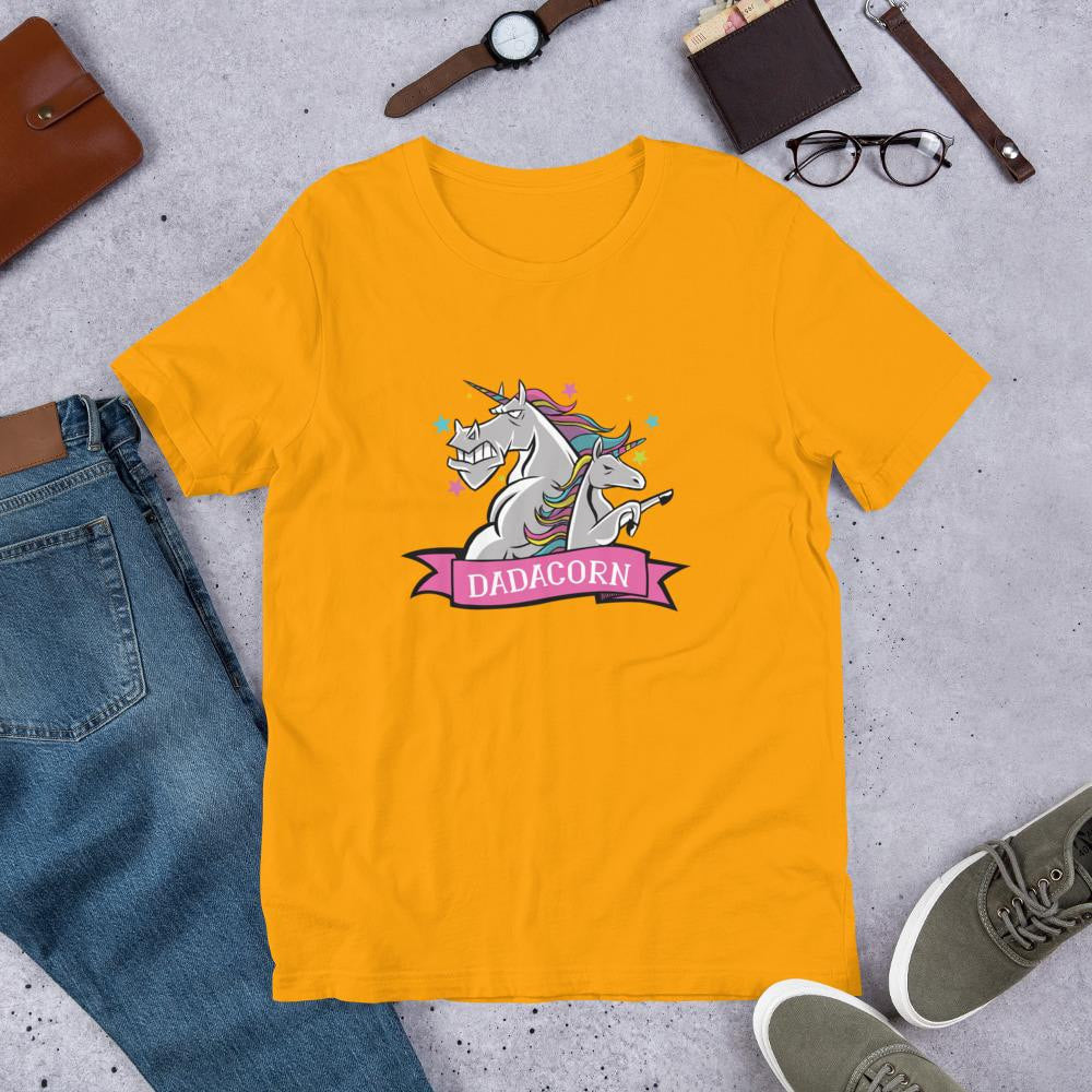 Daddy Unicorn Half Sleeve T-Shirt — back view