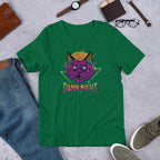 Neon Cat Half Sleeve T-Shirt — Green