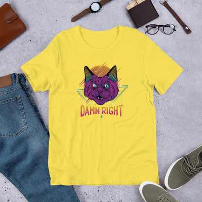 Neon Cat Half Sleeve T-Shirt
