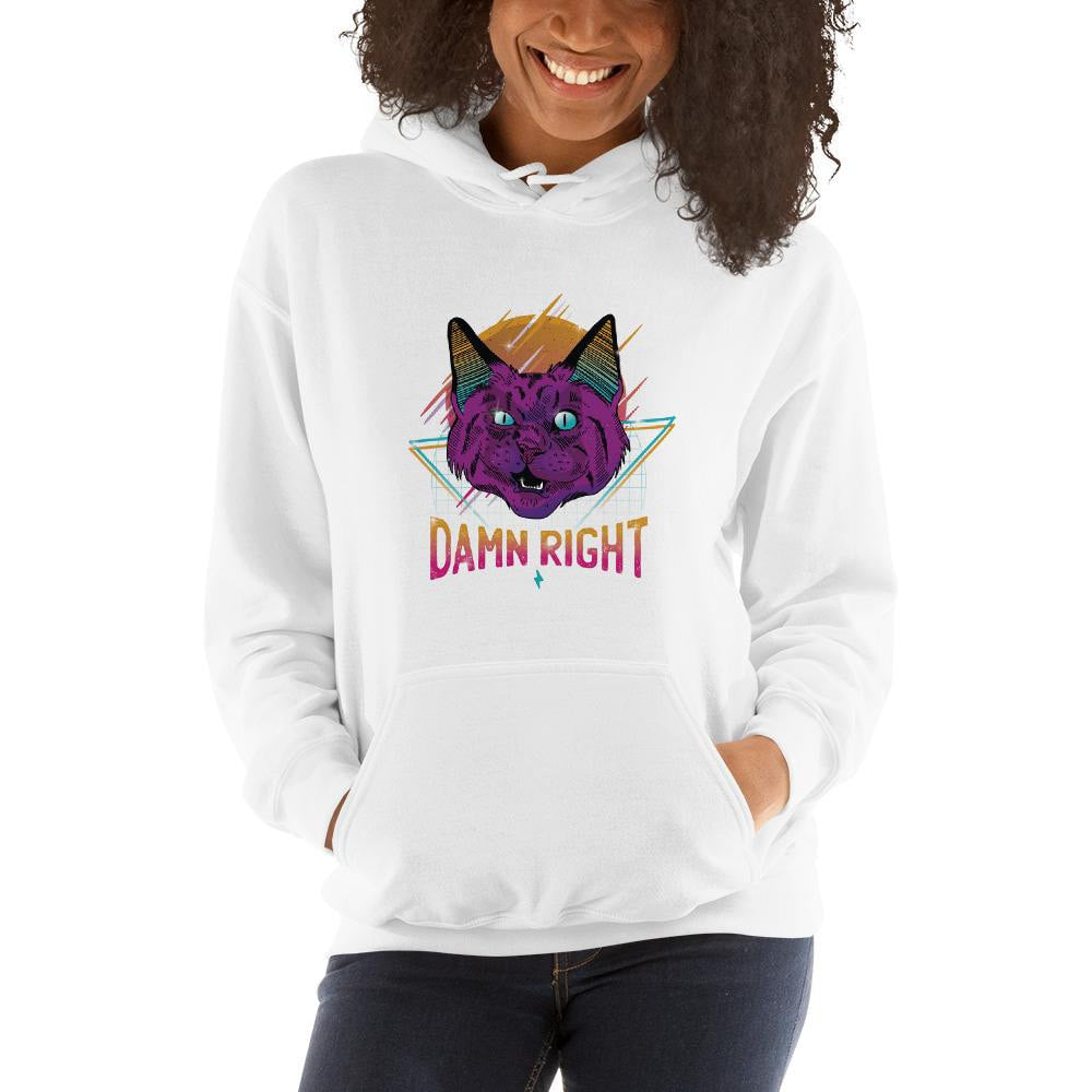 Neon Cat Unisex Hooded Sweatshirt