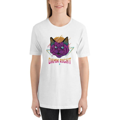 Neon Cat Half Sleeve T-Shirt