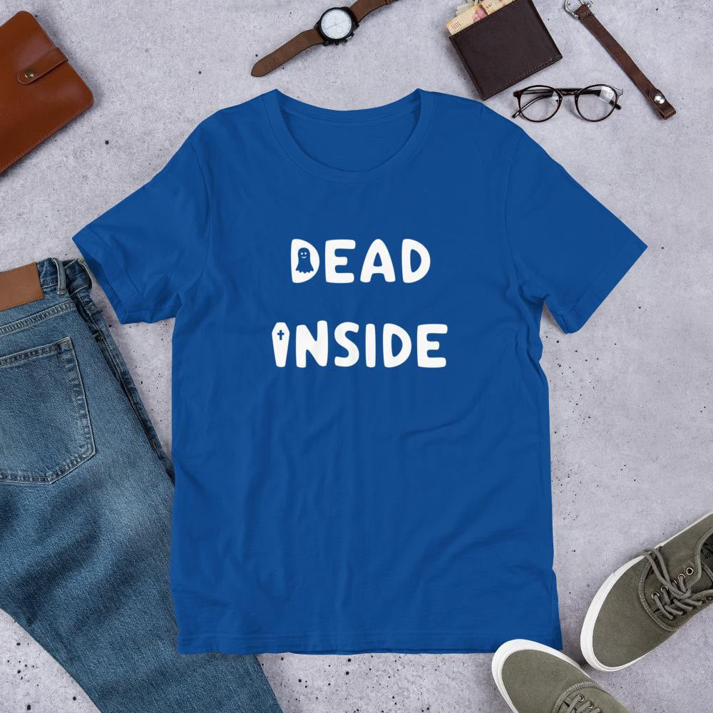 Dead Inside Half Sleeve T-Shirt — Blue