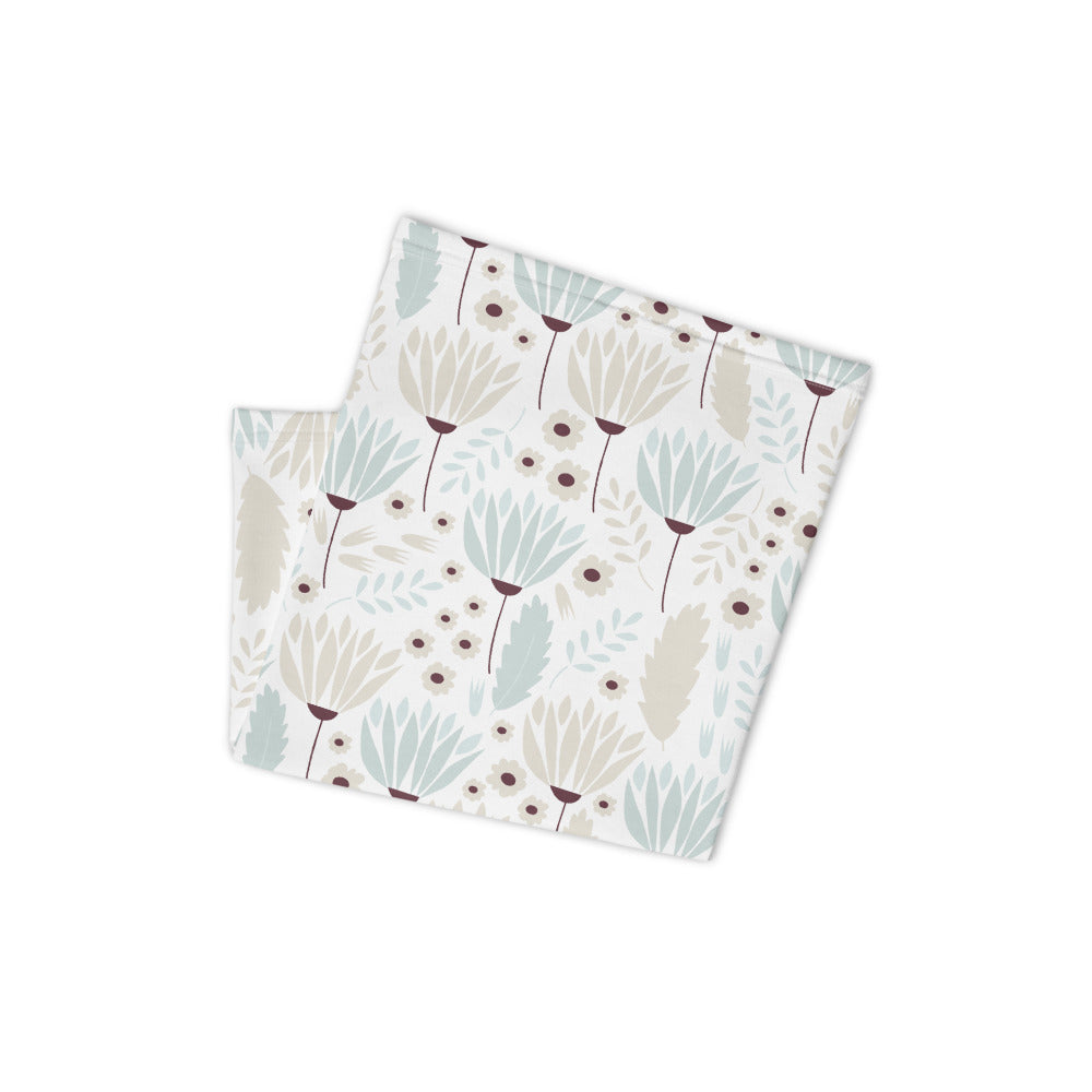 Winter Flowers Pattern Neck Gaiter