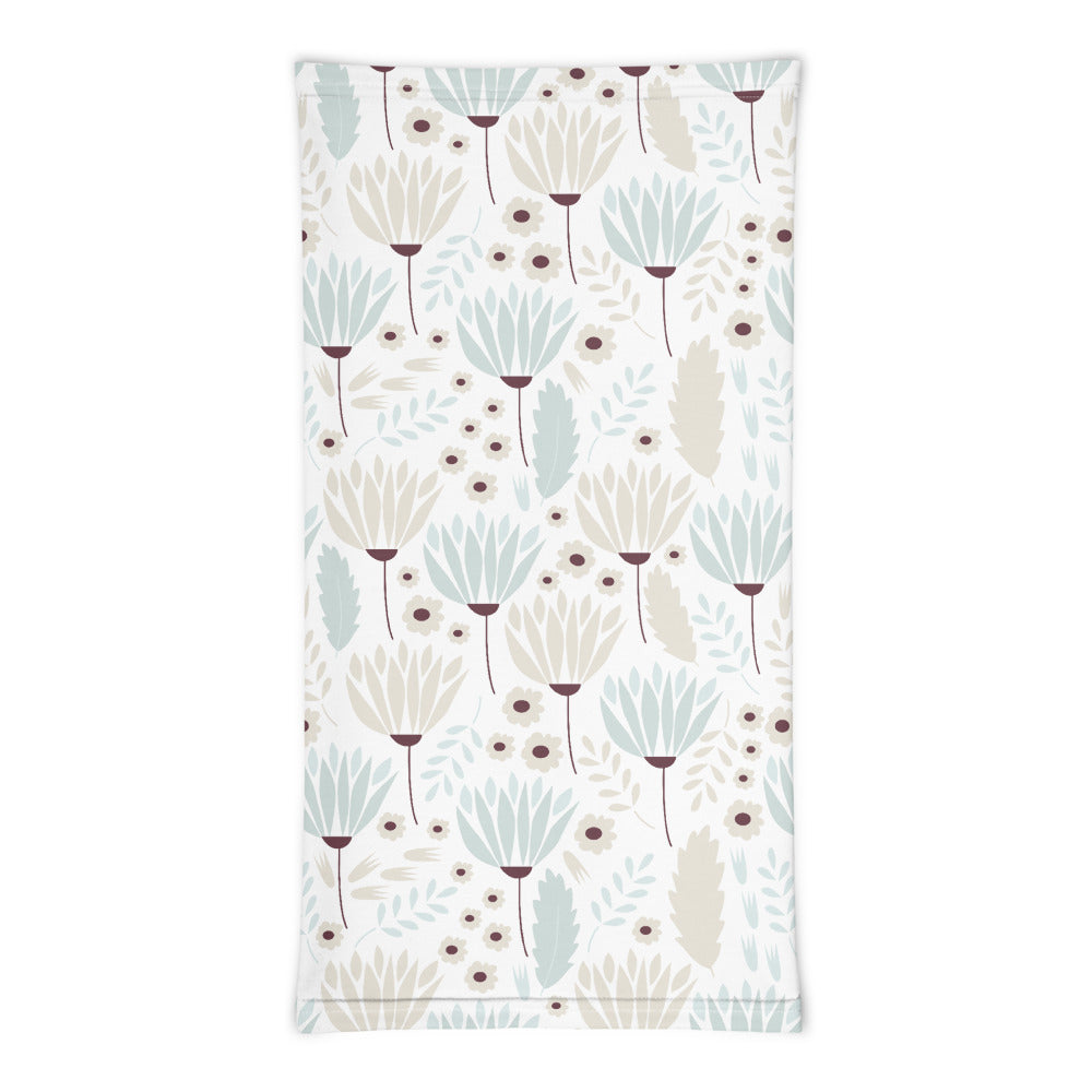Winter Flowers Pattern Neck Gaiter