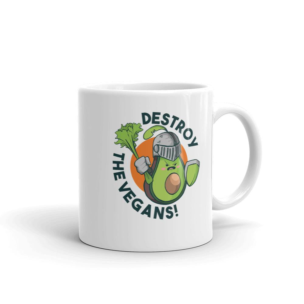 Destroy Vegans Coffee Mug — front view