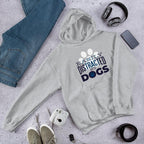 Distracted by Dogs Unisex Hooded Sweatshirt — Grey