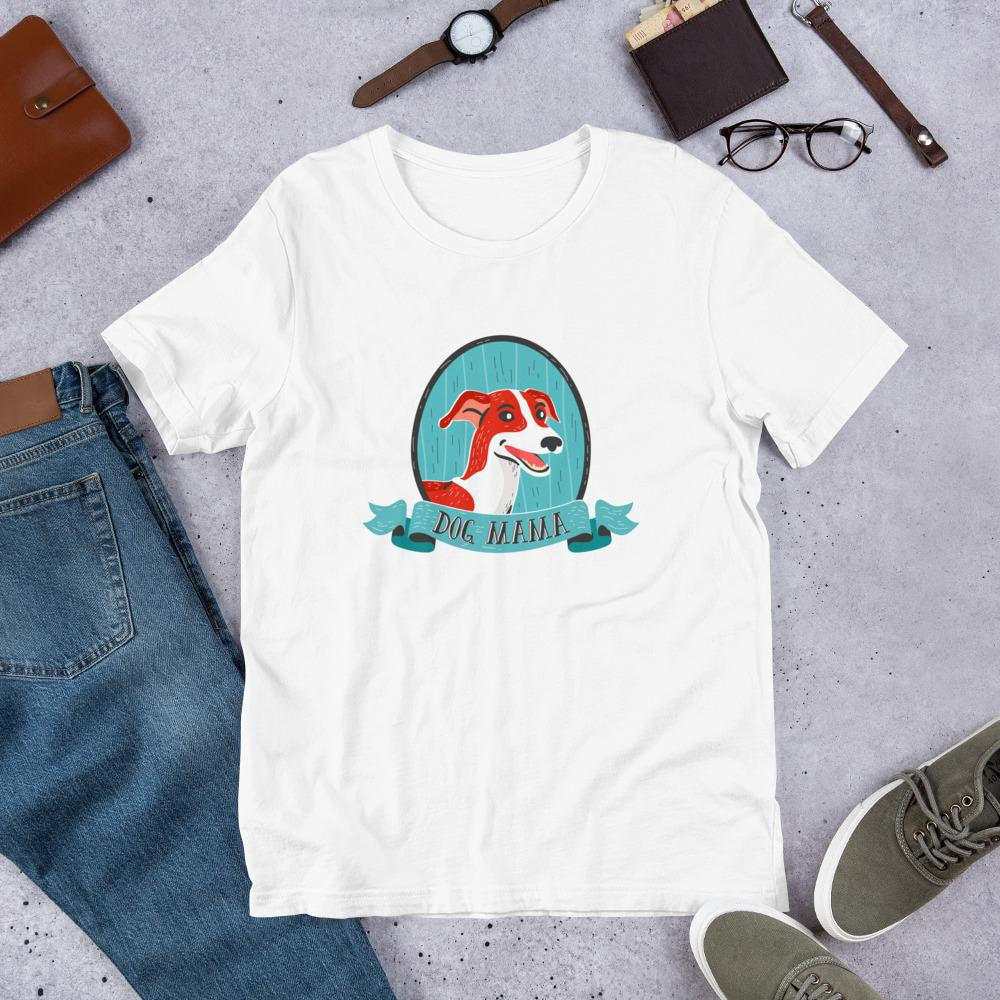 Dog Mama Half Sleeve T-Shirt — White