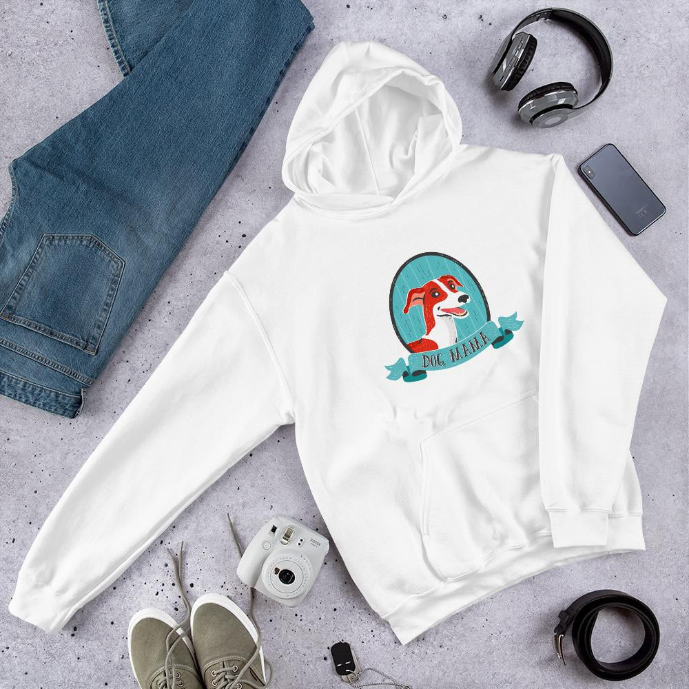 Dog Mama Unisex Hooded Sweatshirts — White