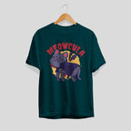 Dracula cat Unisex Half Sleeve T-Shirt — Petrol blue