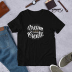 Dream & Create Half Sleeve T-Shirt — Black
