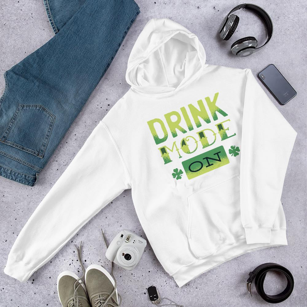 Drink Mode On Unisex Hooded Sweatshirt