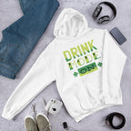 Drink Mode On Unisex Hooded Sweatshirt — White