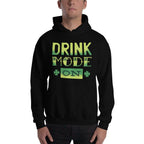 Drink Mode On Unisex Hooded Sweatshirt — detail view 3