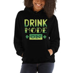 Drink Mode On Unisex Hooded Sweatshirt — detail view 4