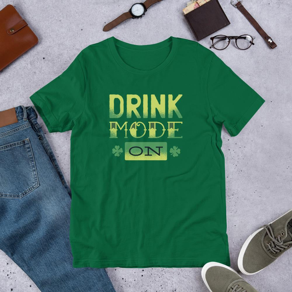 Drink Mode On Half Sleeve T-Shirt