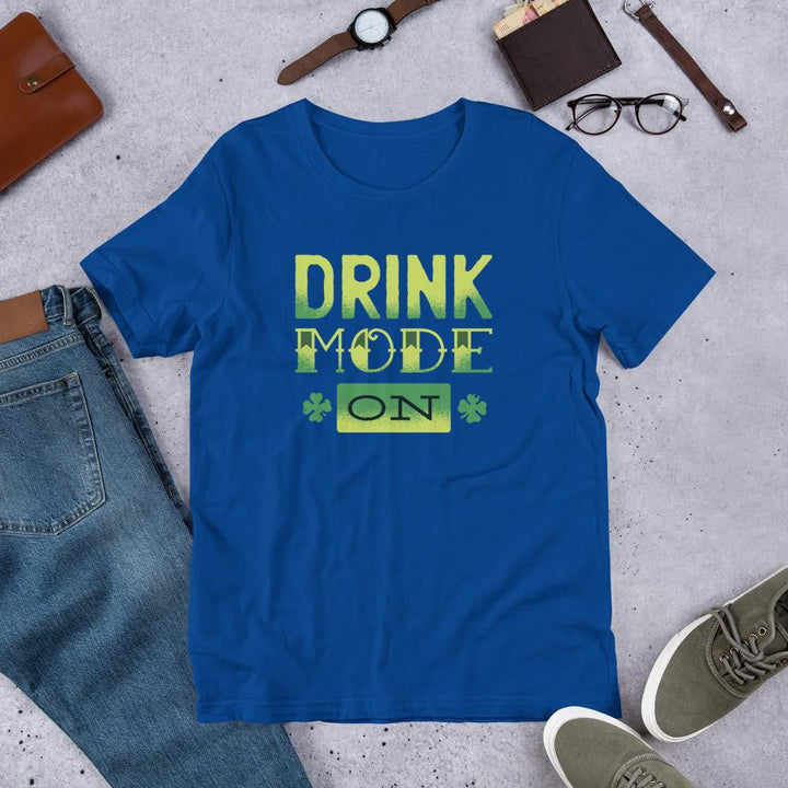 Drink Mode On Half Sleeve T-Shirt