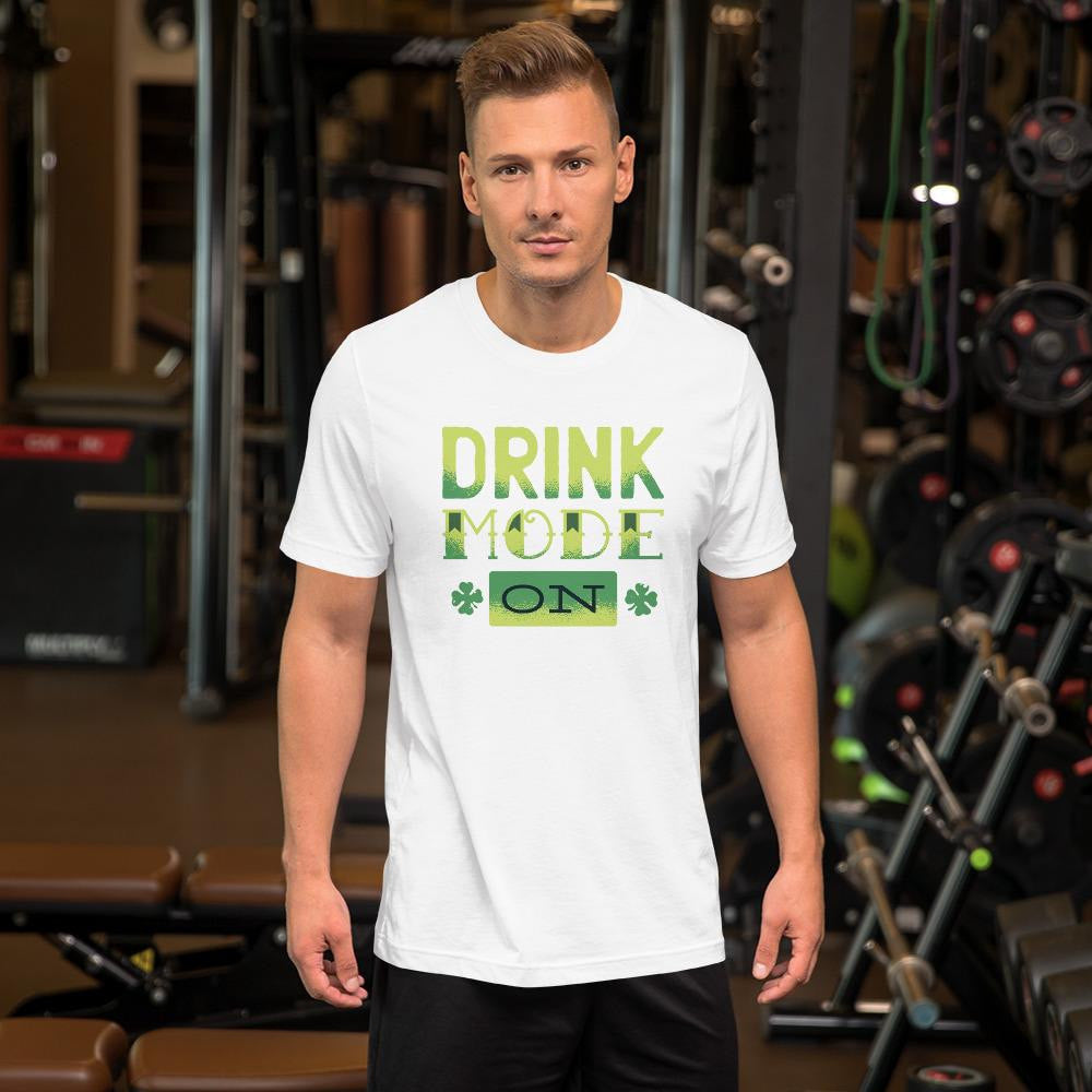 Drink Mode On Half Sleeve T-Shirt — back view