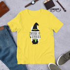 Drink Up Witches Half Sleeve T-Shirt — Yellow