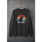 Drinking Cat Unisex Sweatshirt — Black