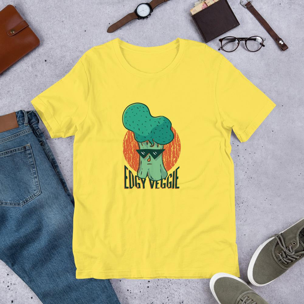 Edgy Veggie Half Sleeve T-Shirt — back view
