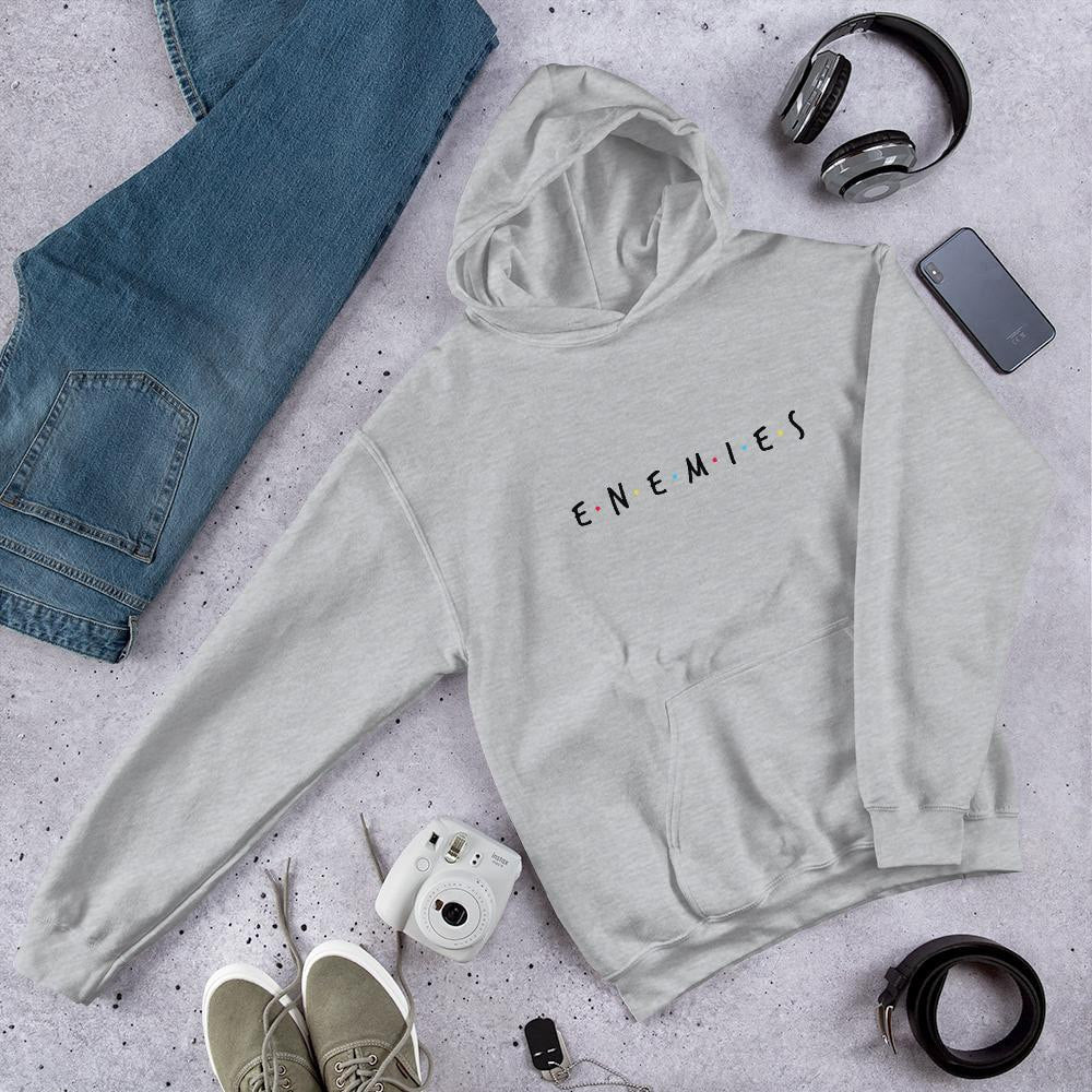 Enemies Unisex Hooded Sweatshirt — Grey