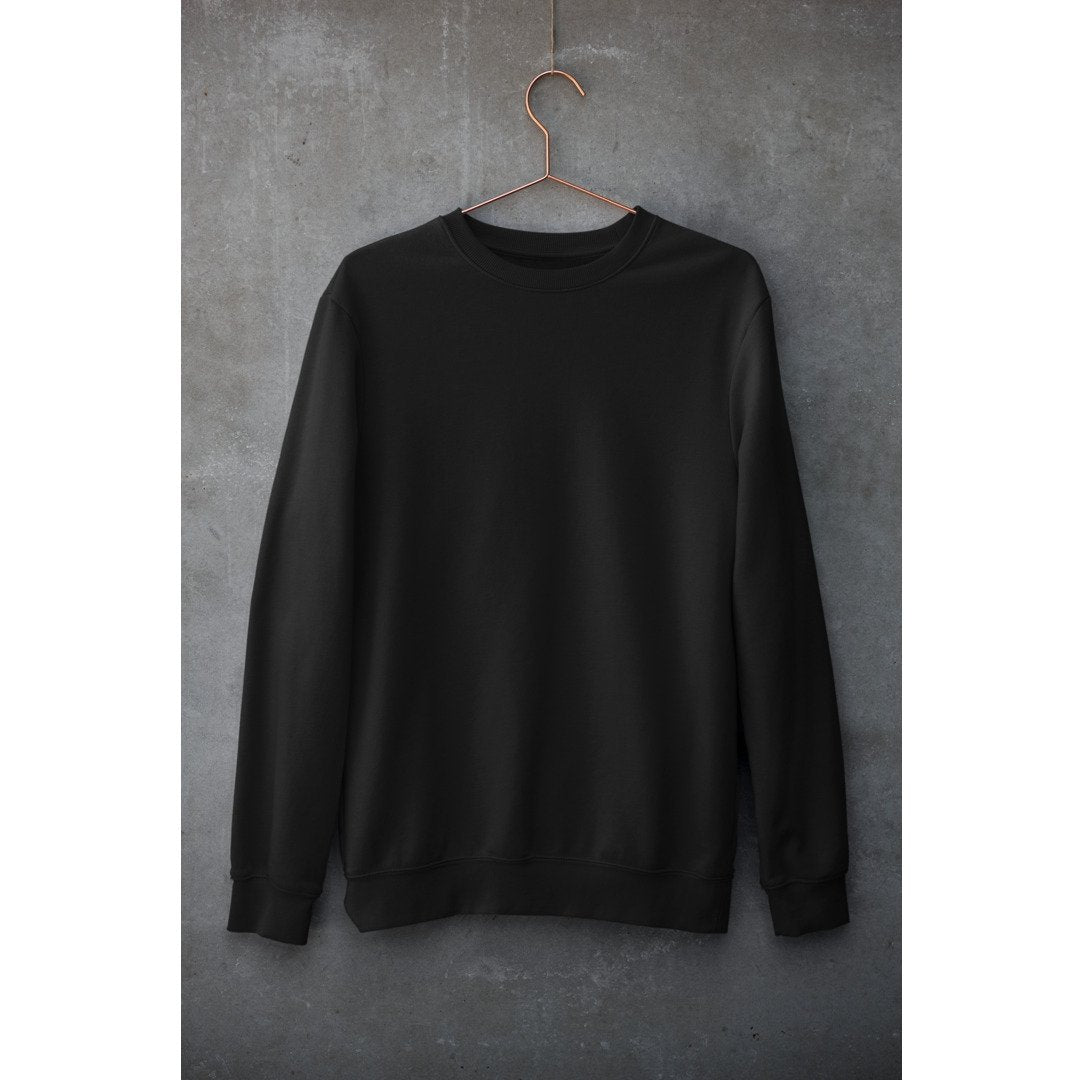 Plain Unisex Sweatshirt — Black