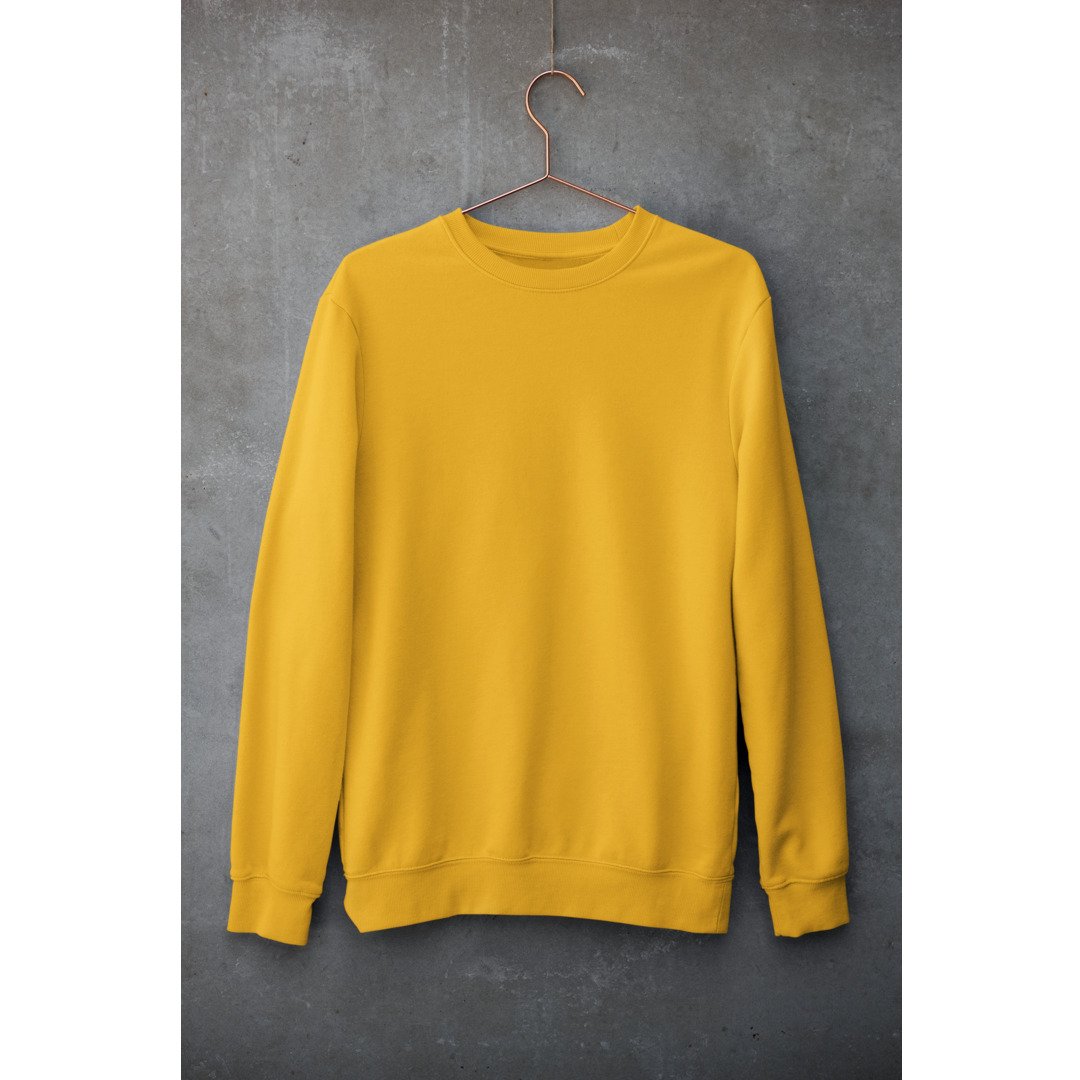 Plain Unisex Sweatshirt — Golden Yellow