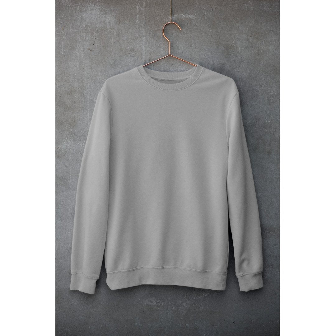 Plain Unisex Sweatshirt — Melange Grey