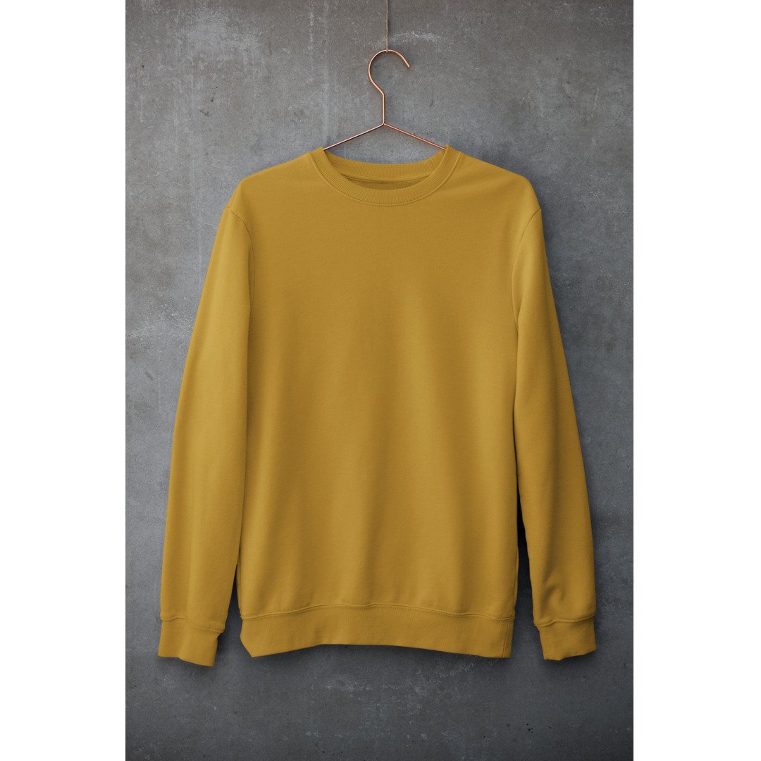 Plain Unisex Sweatshirt — Mustard