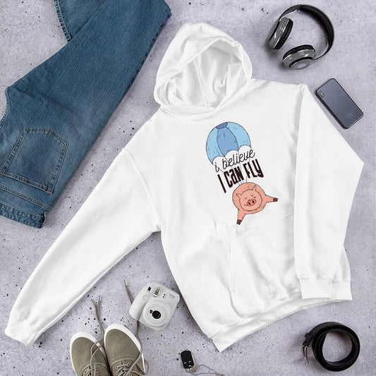 Flying Pig Unisex Hooded Sweatshirt