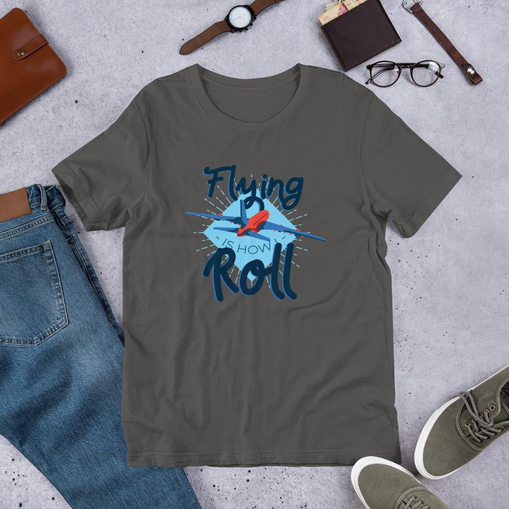 Flying Roll Half Sleeve T-Shirt — Charcoal