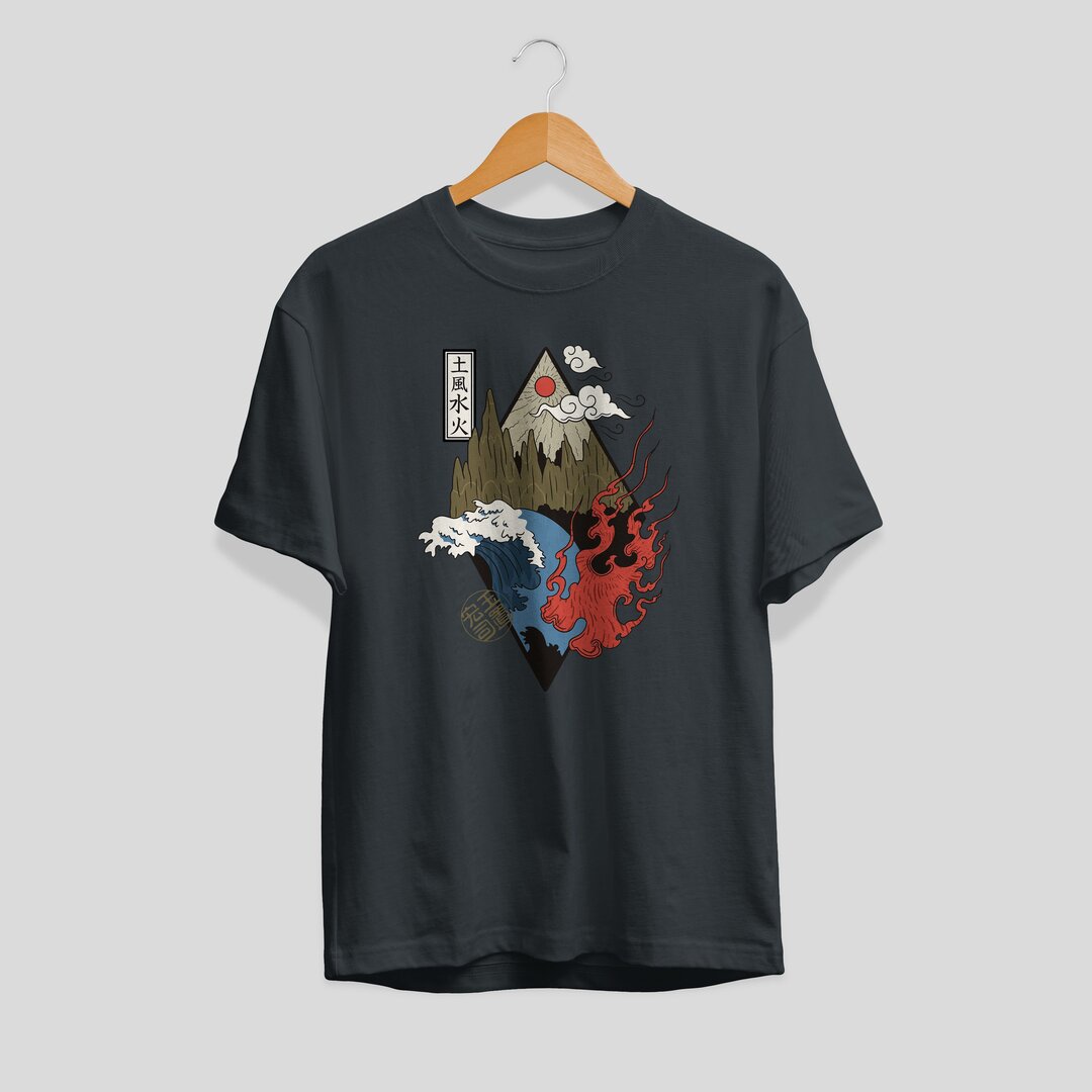 Four Elements Unisex Half Sleeve T-Shirt