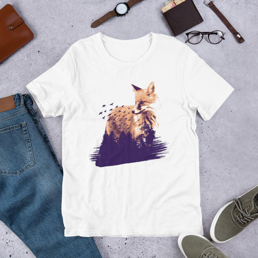 Forest Fox Half Sleeve T-Shirt — front view