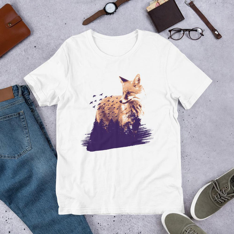 Forest Fox Half Sleeve T-Shirt