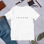 Freedom Unisex Half Sleeve T-Shirt — White