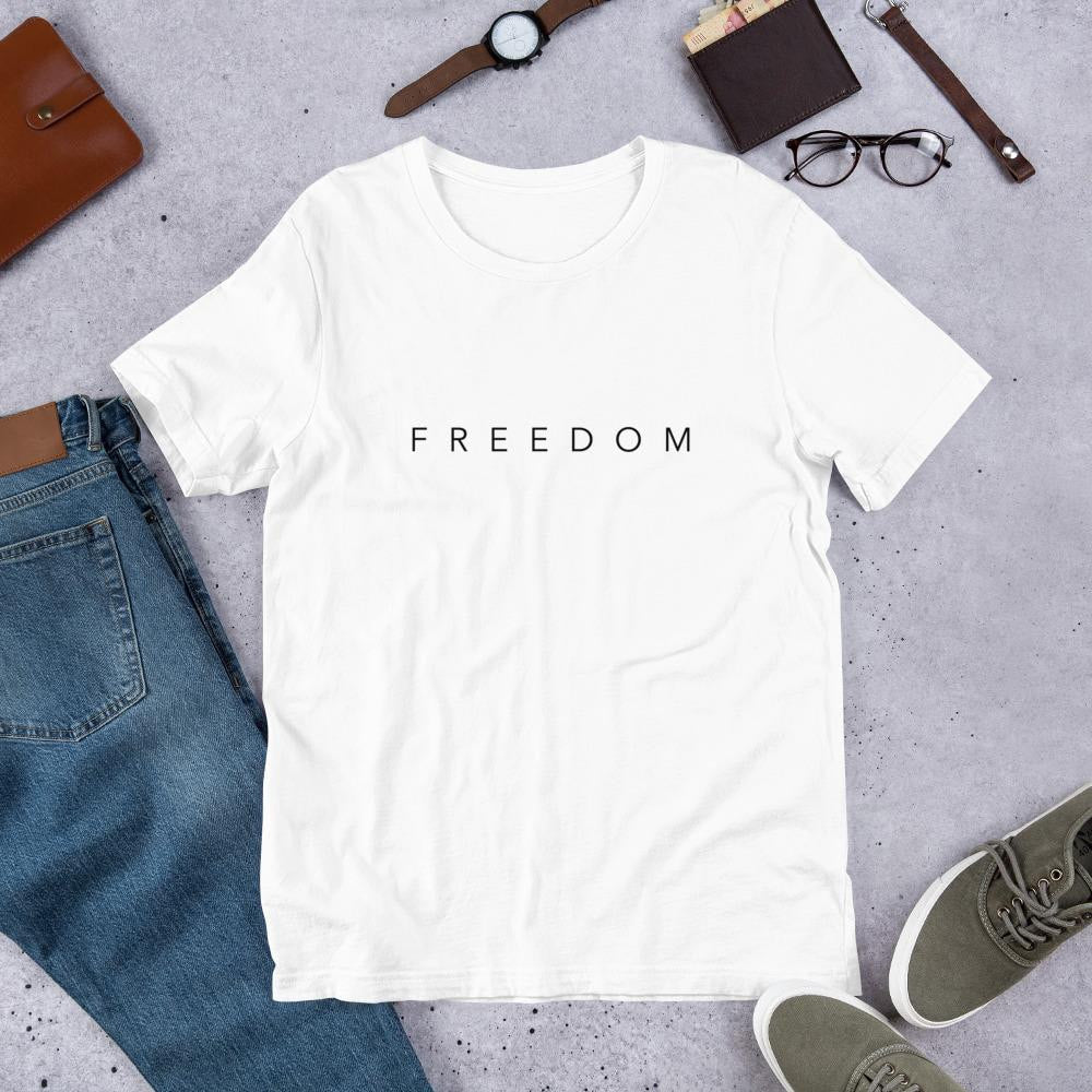 Freedom Unisex Half Sleeve T-Shirt #Plus-sizes
