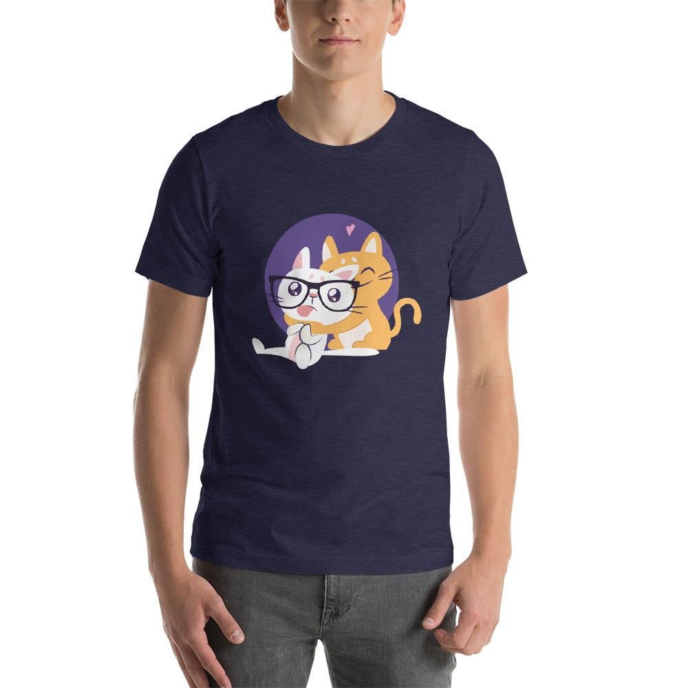 Nerd Cat Half Sleeve T-Shirt