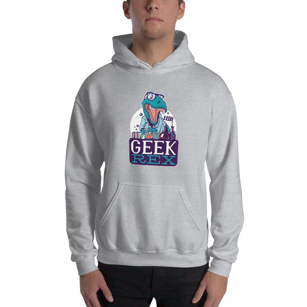 Geek Rex Unisex Hooded Sweatshirt — detail view 2
