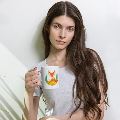 Geometric Fox Coffee Mug