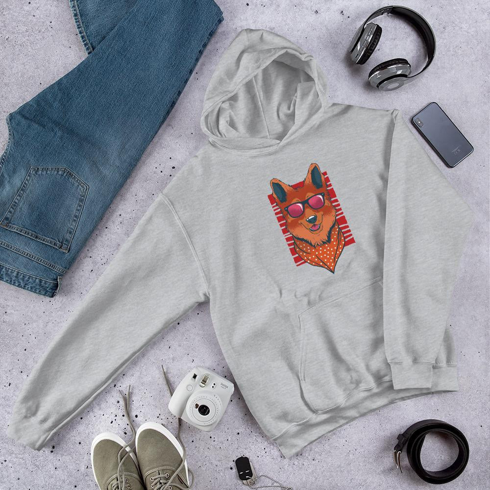 Fashion Dog Unisex Hooded Sweatshirt — Grey