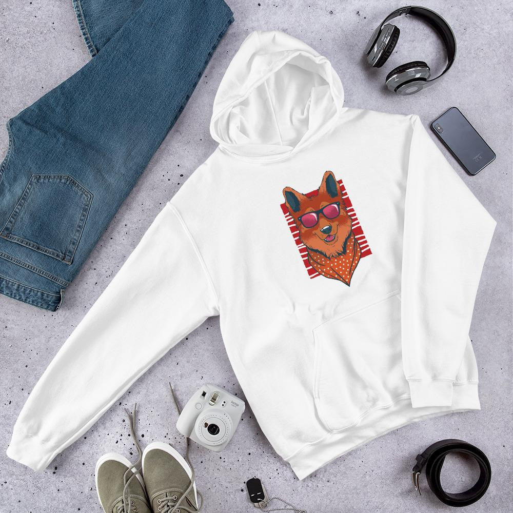 Fashion Dog Unisex Hooded Sweatshirt — White