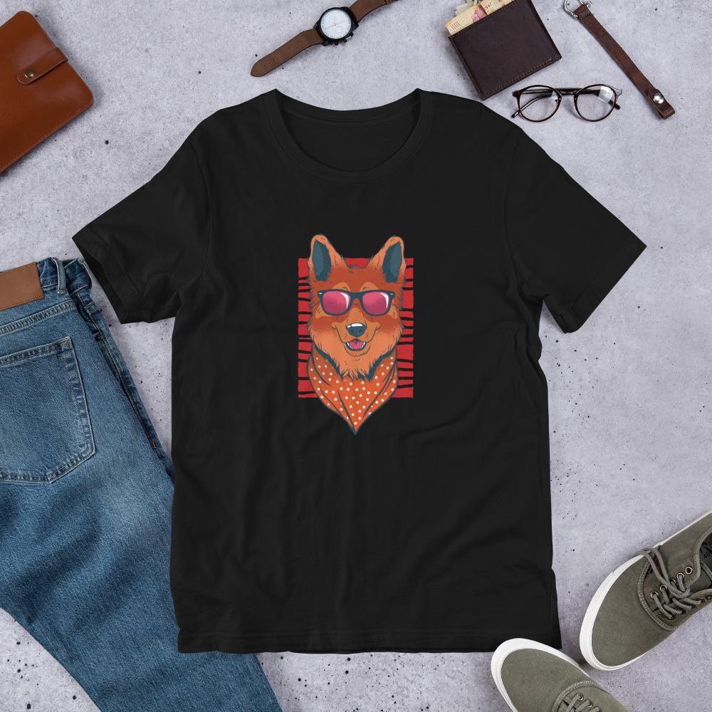 Fashion Dog Half Sleeve T-Shirt — front view