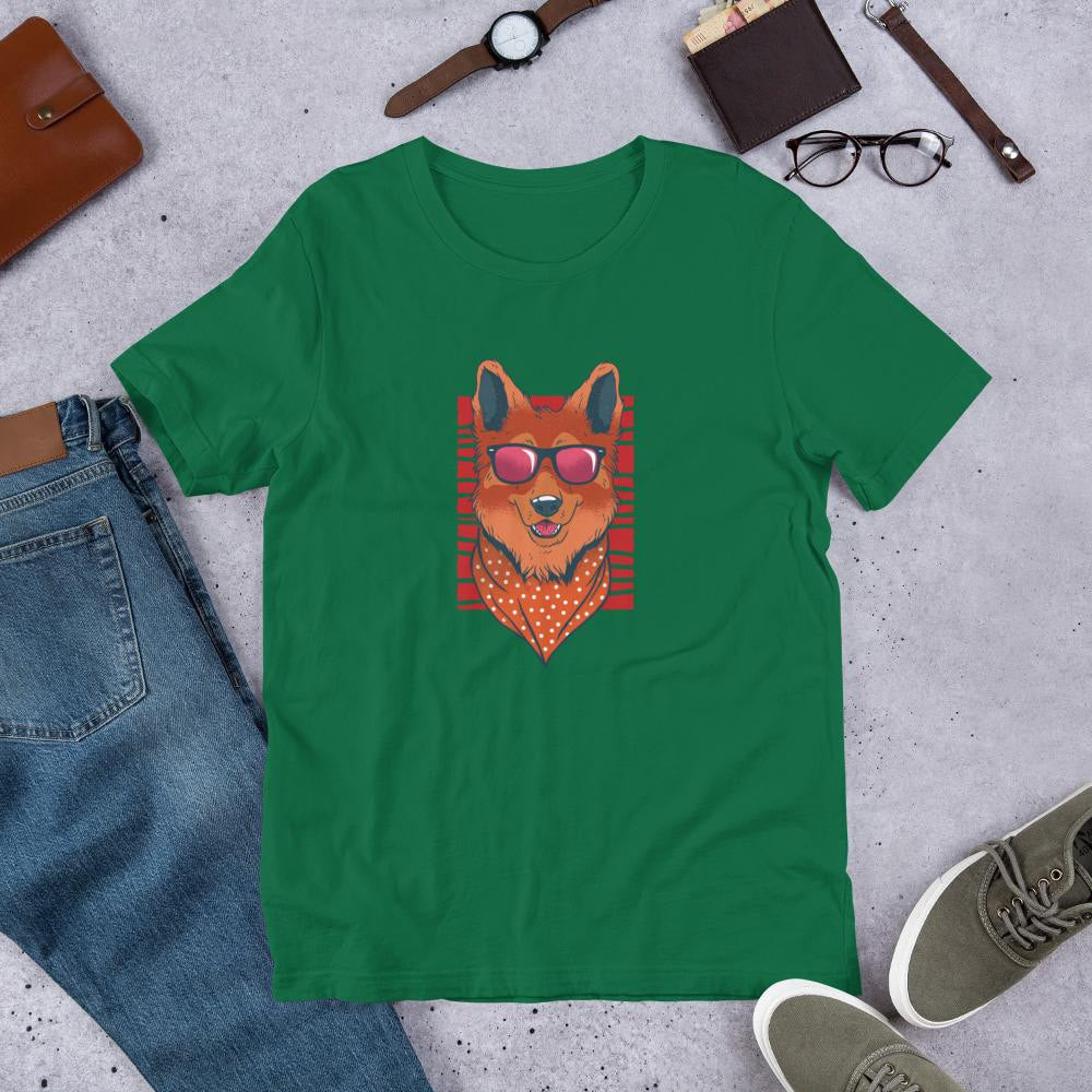 Fashion Dog Half Sleeve T-Shirt — back view