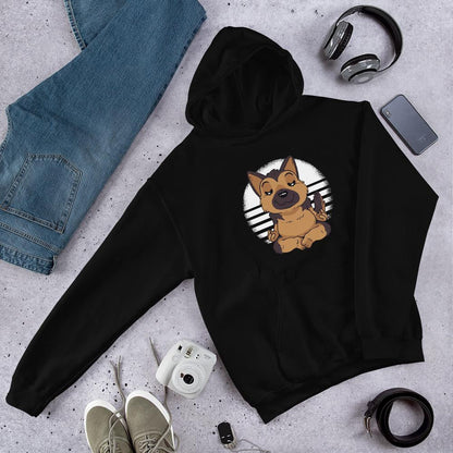 German Shepard Yoga Unisex Hooded Sweatshirt