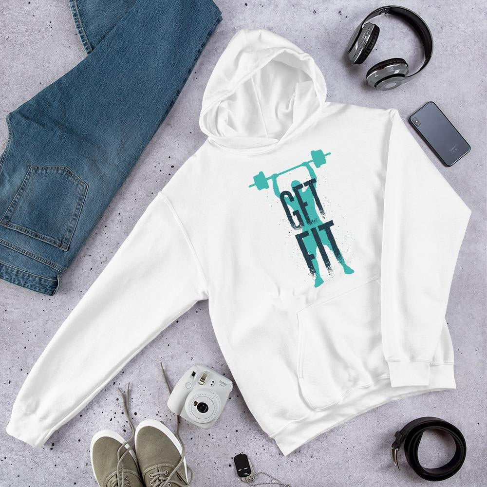 Get Fit Unisex Hooded Sweatshirt — White