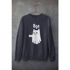 Ghost Cat Unisex Sweatshirt — Navy